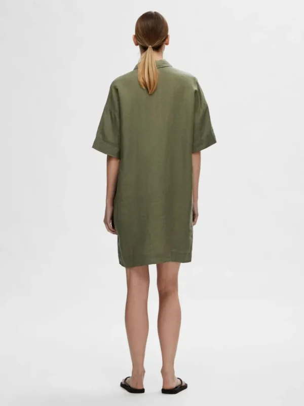 Kjoler>SELECTED HØR SKJORTEKJOLE Green