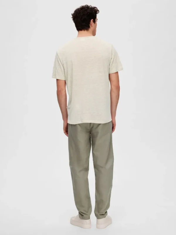 T-shirts>SELECTED HØR T-SHIRT Beige