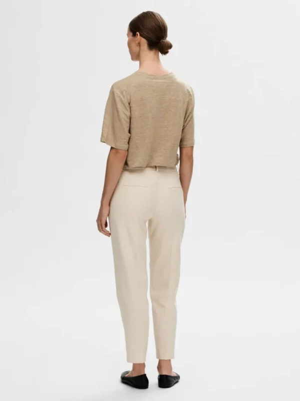 T-shirts>SELECTED HØR T-SHIRT Beige