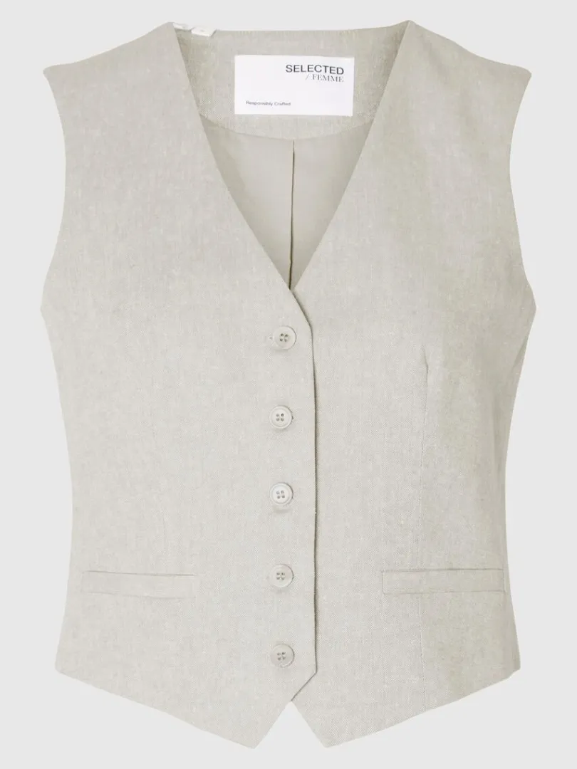 hr_vest_5.webp Jakkesæt & Blazers>SELECTED HØR VEST Beige