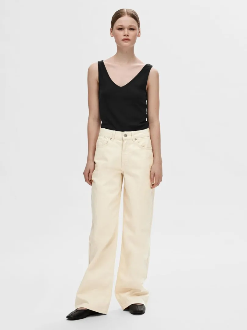 hvid_wide_fit_jeans_1.webp Jeans>SELECTED HVID WIDE FIT JEANS White