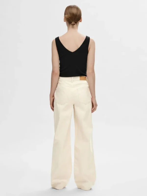 Jeans>SELECTED HVID WIDE FIT JEANS White