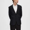 Jakkesæt & Blazers>SELECTED JACQUARD BLAZER Blue