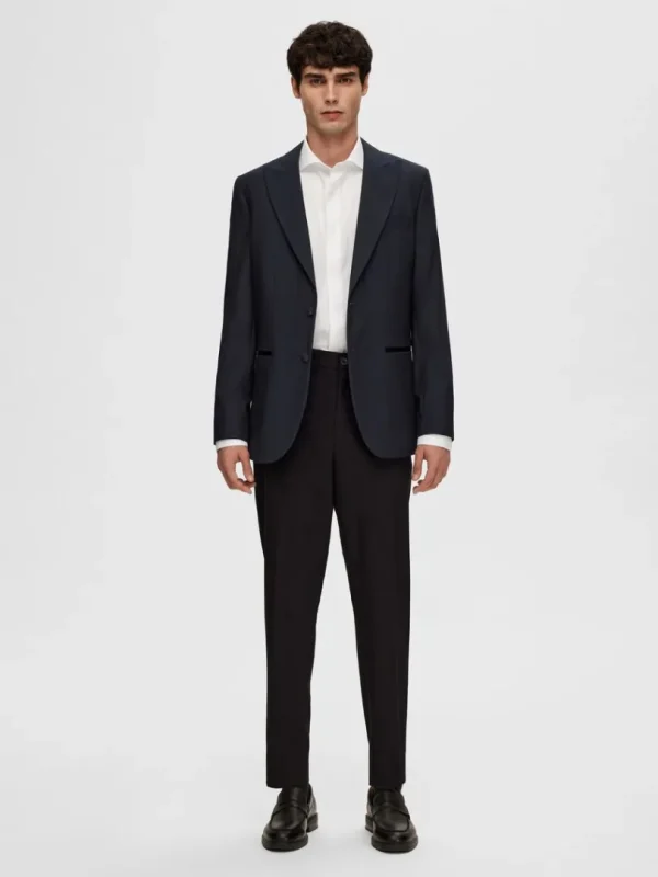 Jakkesæt & Blazers>SELECTED JACQUARD BLAZER Blue