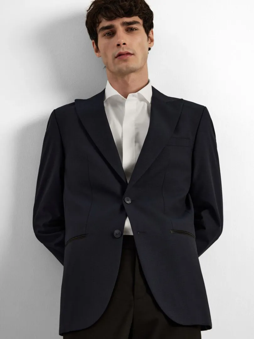 jacquard_blazer_2.webp Jakkesæt & Blazers>SELECTED JACQUARD BLAZER Blue