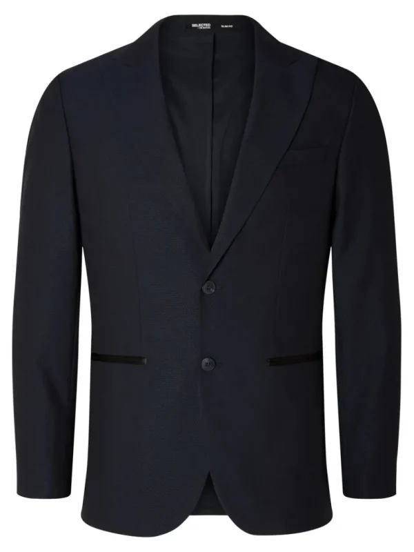 Jakkesæt & Blazers>SELECTED JACQUARD BLAZER Blue