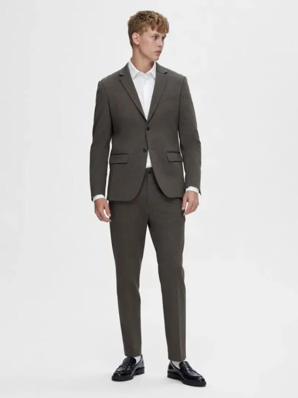 Jakkesæt & Blazers>SELECTED JERSEY BLAZER Brown