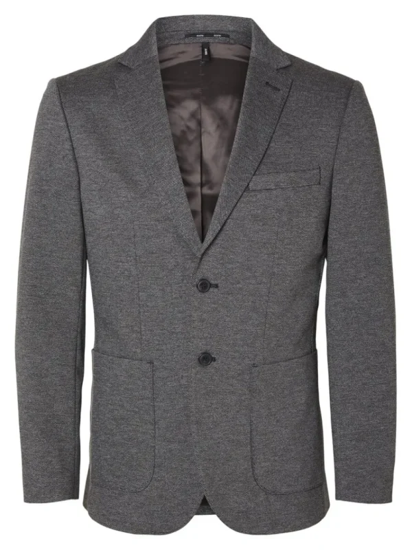 Jakkesæt & Blazers>SELECTED JERSEY BLAZER Grey