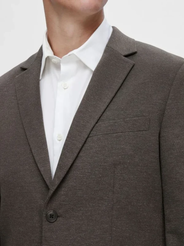 Jakkesæt & Blazers>SELECTED JERSEY BLAZER Brown