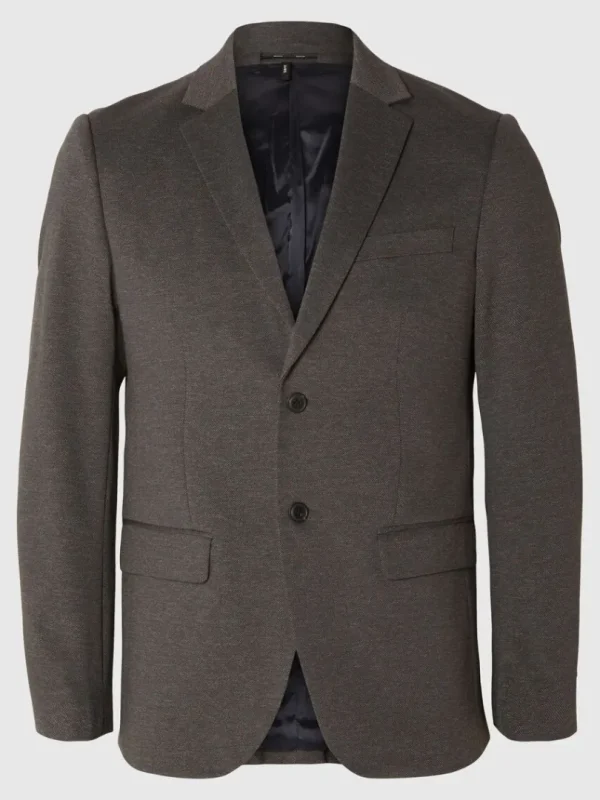 Jakkesæt & Blazers>SELECTED JERSEY BLAZER Brown