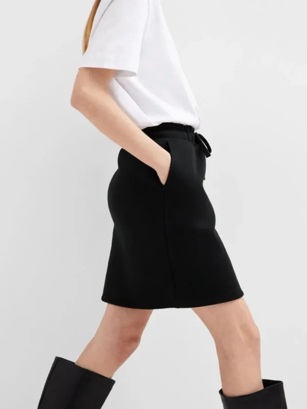 Nederdele>SELECTED JERSEY MININEDERDEL Black