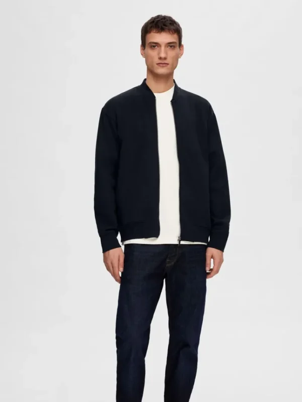 Overtøj>SELECTED JERSEY SWEATER Blue