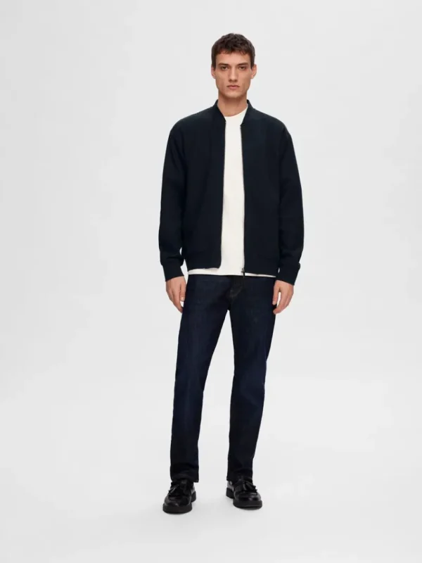 Overtøj>SELECTED JERSEY SWEATER Blue