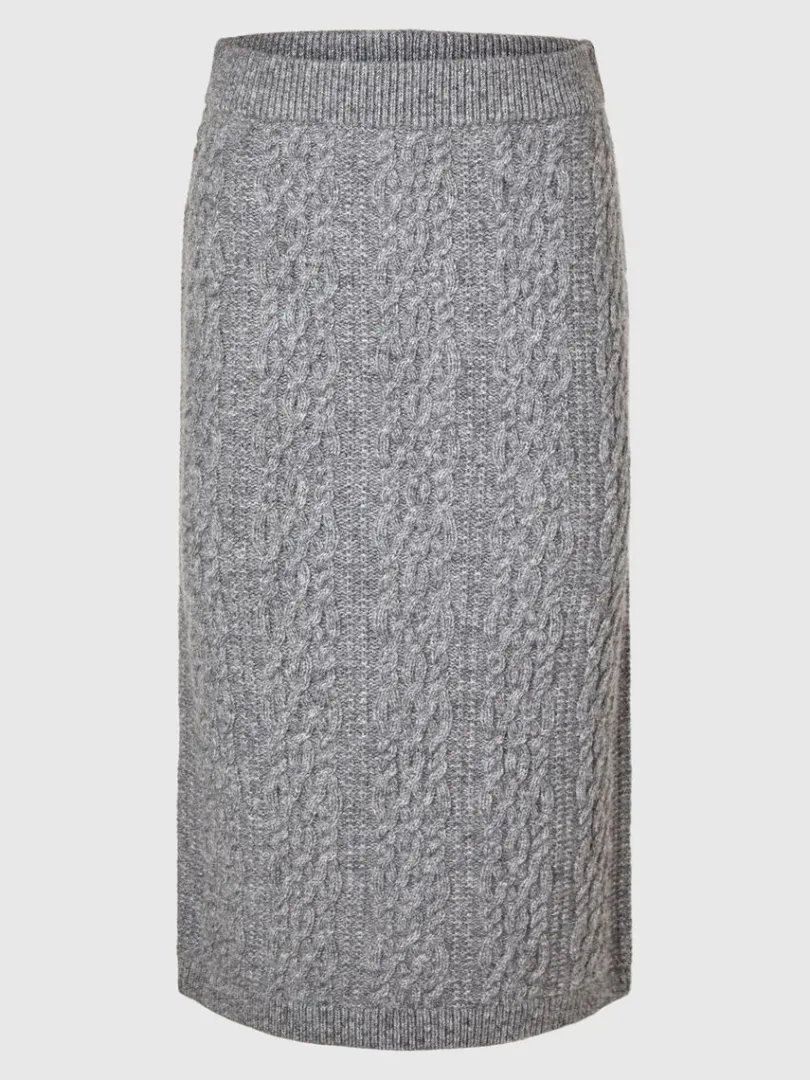 kabelstrik_midinederdel_0.webp Nederdele>SELECTED KABELSTRIK MIDINEDERDEL Grey