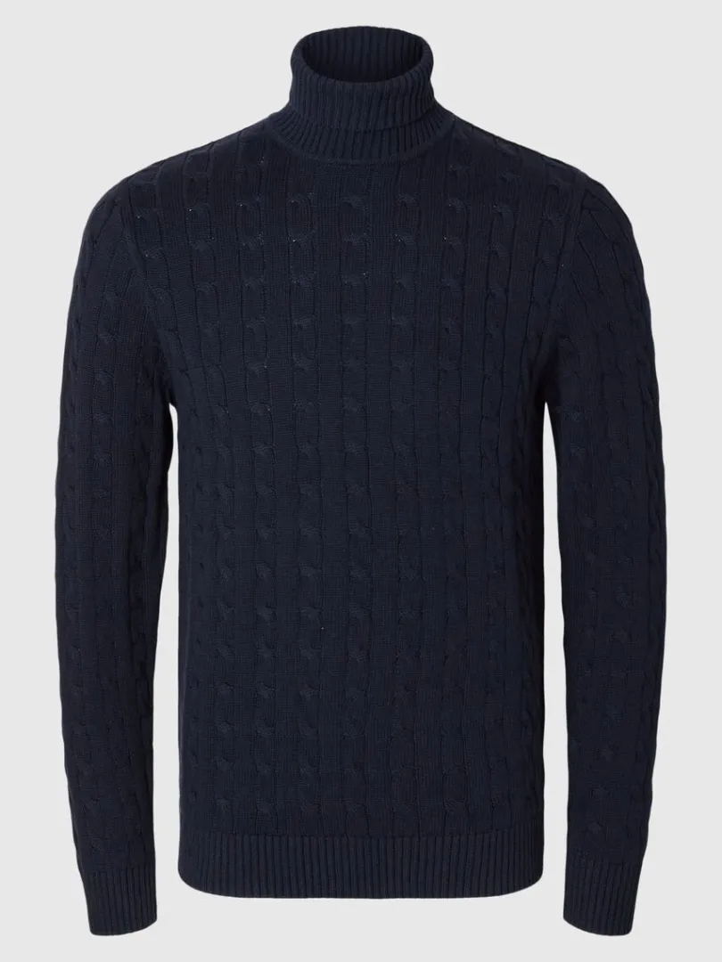 kabelstrik_pullover_4-1.webp Strik>SELECTED KABELSTRIK PULLOVER Blue