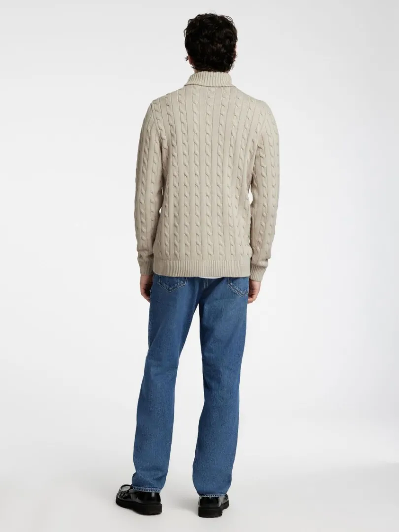 kabelstrik_pullover_5-2.webp Strik>SELECTED KABELSTRIK PULLOVER Beige