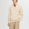 Strik>SELECTED KABELSTRIK STRIKTRØJE Beige