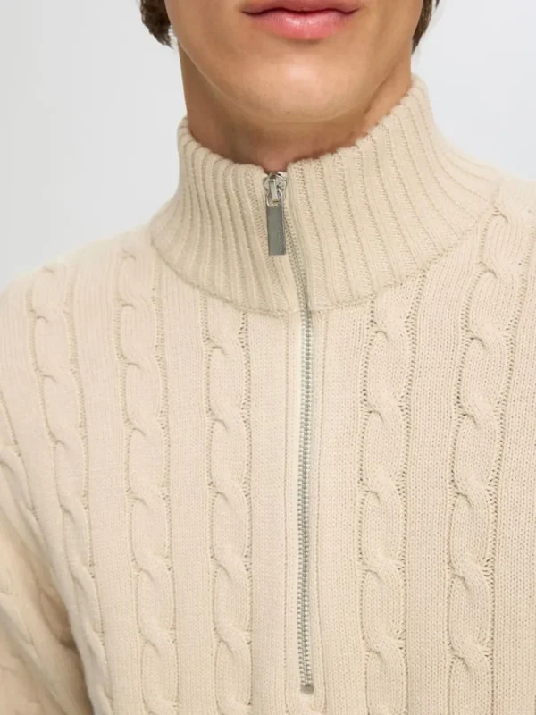 Strik>SELECTED KABELSTRIK STRIKTRØJE Beige