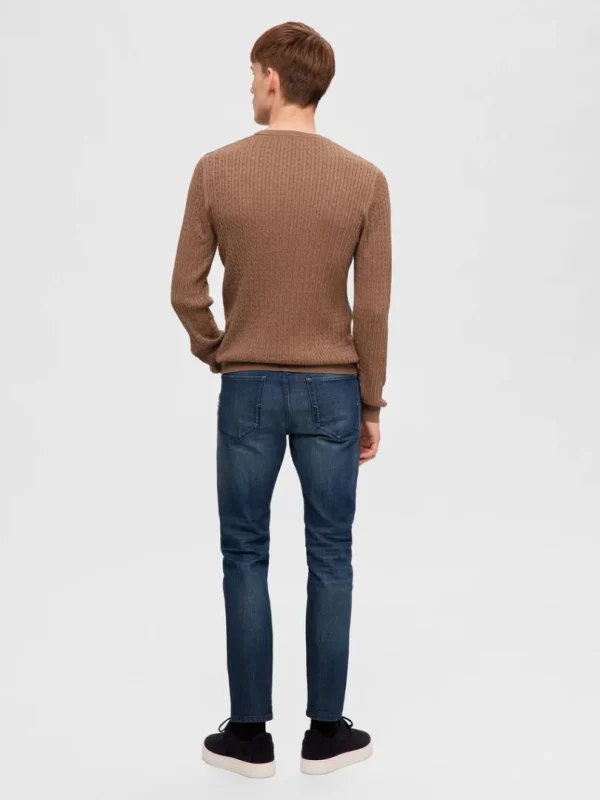 Strik>SELECTED KABELSTRIK STRIKTRØJE Brown