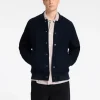 Overtøj>SELECTED KLASSISK BOMBERJAKKE Blue