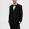 Jakkesæt & Blazers>SELECTED KLASSISK DOBBELTRADET BLAZER Black