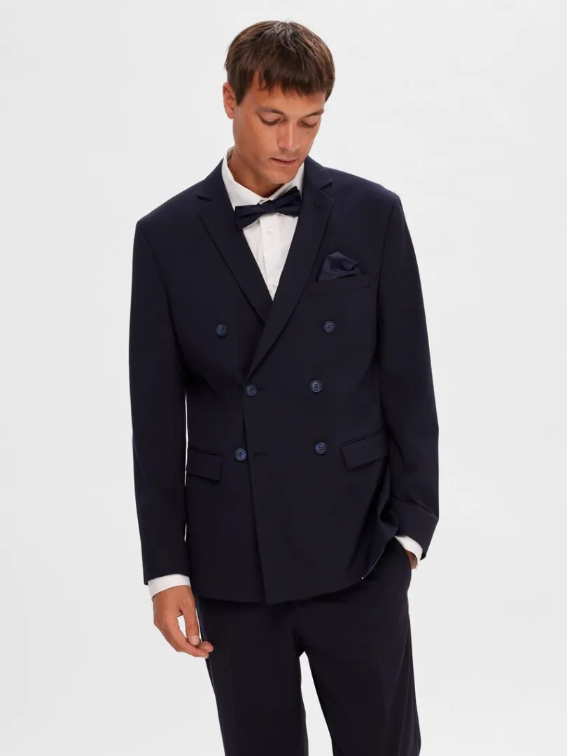 klassisk_dobbeltradet_bla_0.webp Jakkesæt & Blazers>SELECTED KLASSISK DOBBELTRADET BLAZER Blue