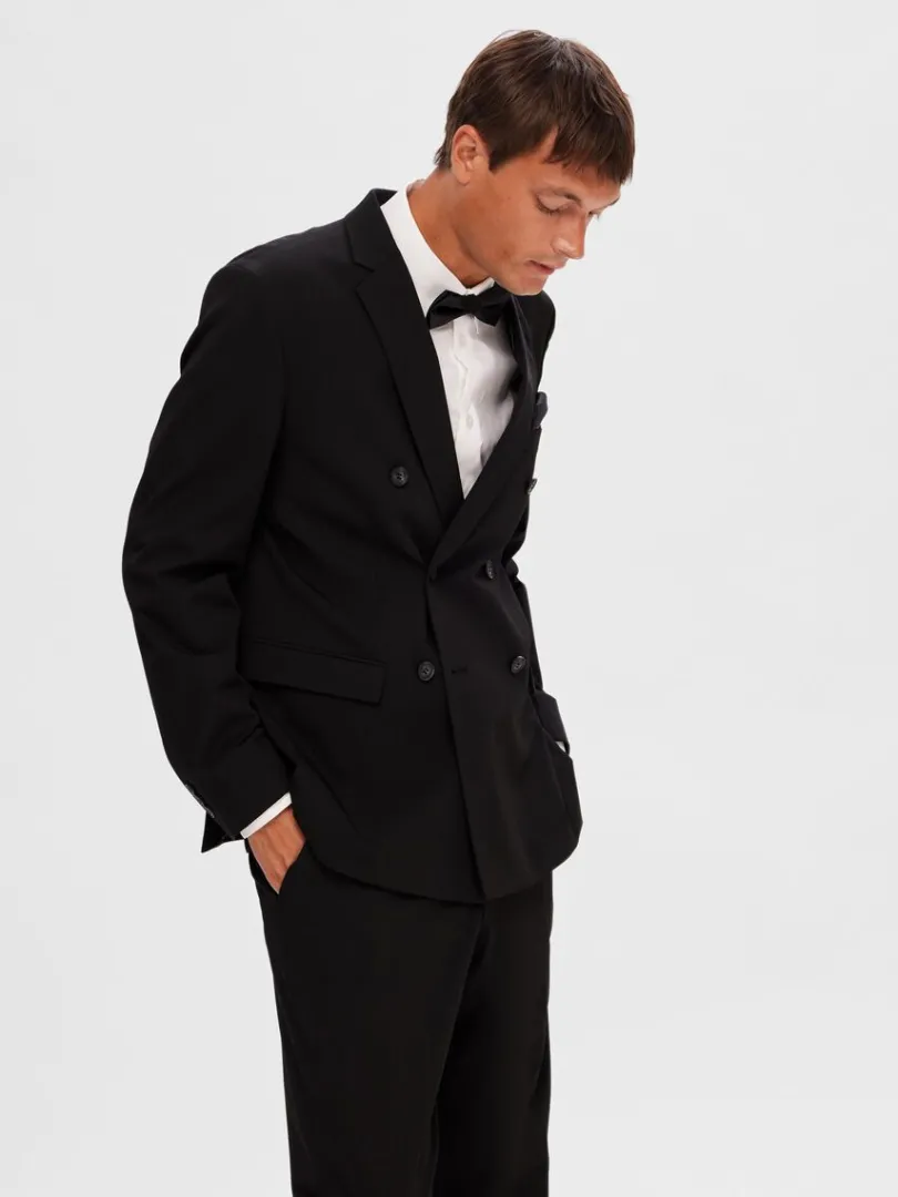 klassisk_dobbeltradet_bla_3-1.webp Jakkesæt & Blazers>SELECTED KLASSISK DOBBELTRADET BLAZER Black