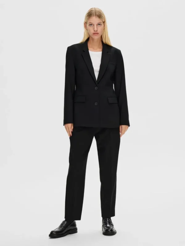 Jakkesæt & Blazers>SELECTED KLASSISK ENKELTRADET BLAZER Black