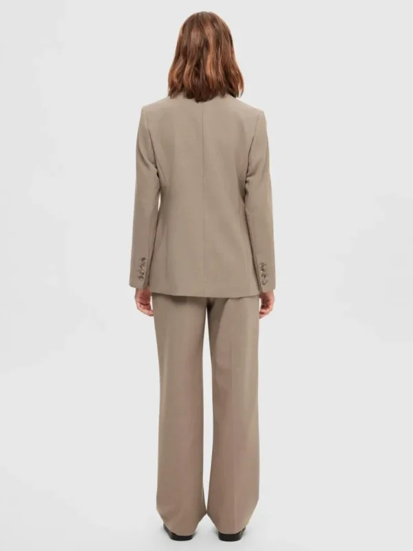 Jakkesæt & Blazers>SELECTED KLASSISK ENKELTRADET BLAZER Brown