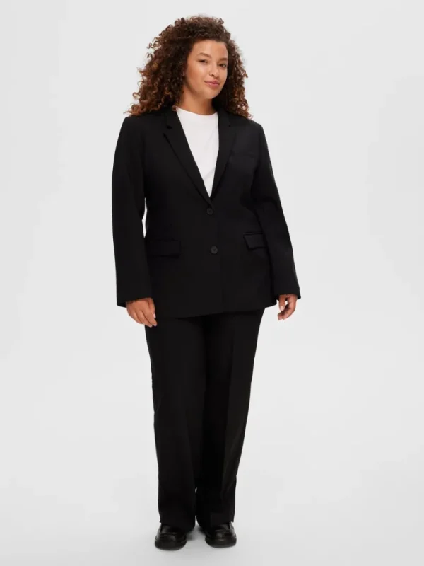 Jakkesæt & Blazers>SELECTED KLASSISK ENKELTRADET BLAZER Black