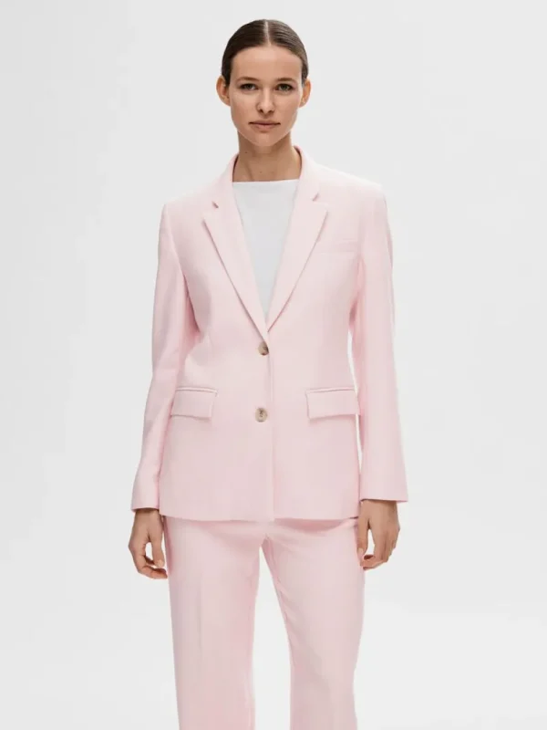 Jakkesæt & Blazers>SELECTED KLASSISK FIT ENKELTRADET BLAZER Pink