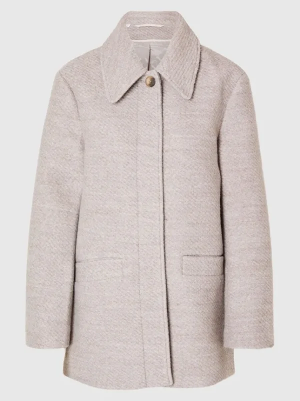 Overtøj>SELECTED KLASSISK FRAKKE Beige