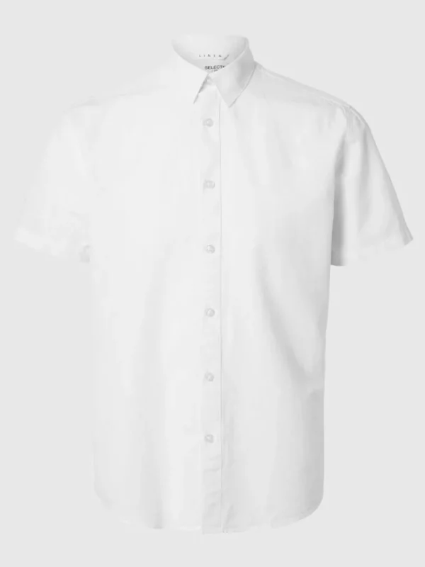 Skjorter>SELECTED KLASSISK KORTÆRMET SKJORTE White
