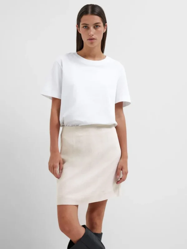 Nederdele>SELECTED KLASSISK MININEDERDEL Beige