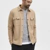 Overtøj | Skjorter>SELECTED KLASSISK OVERSHIRT Beige
