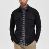 Overtøj | Skjorter>SELECTED KLASSISK OVERSHIRT Black