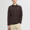 Hættetrøjer & Sweatshirts | Overtøj>SELECTED KLASSISK OVERSHIRT Brown
