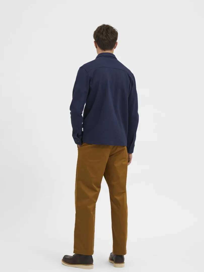 klassisk_overshirt_1-3.webp Overtøj | Skjorter>SELECTED KLASSISK OVERSHIRT Blue