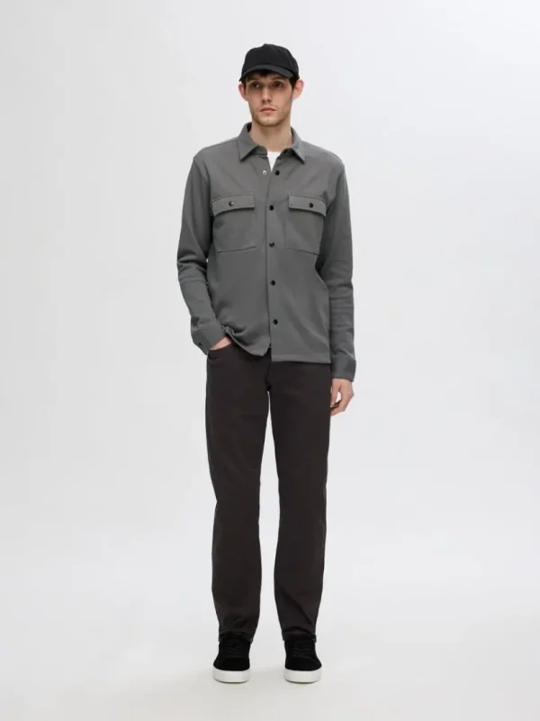 Overtøj | Skjorter>SELECTED KLASSISK OVERSHIRT Grey