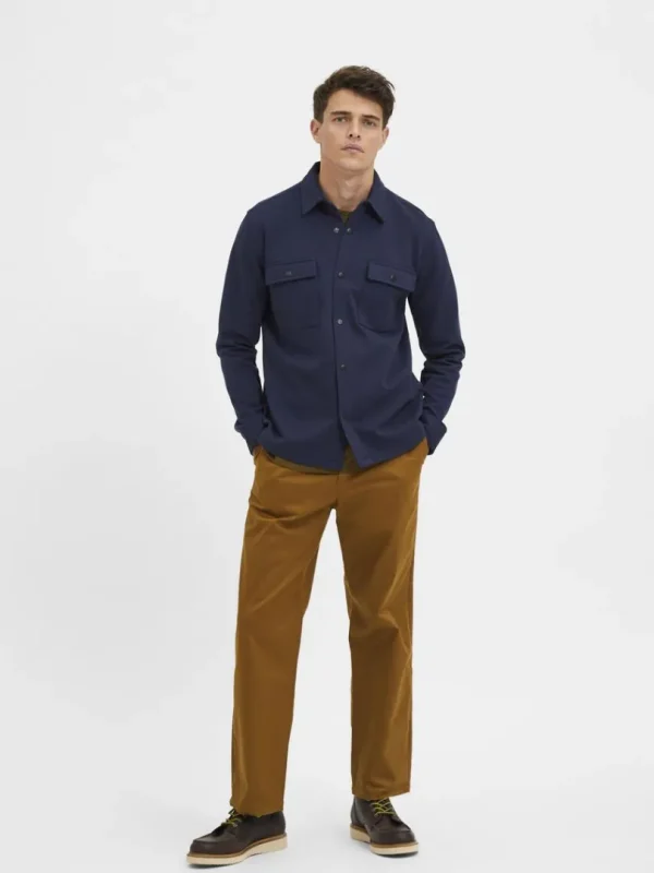 Overtøj | Skjorter>SELECTED KLASSISK OVERSHIRT Blue