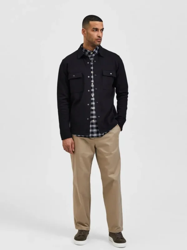 Overtøj | Skjorter>SELECTED KLASSISK OVERSHIRT Black