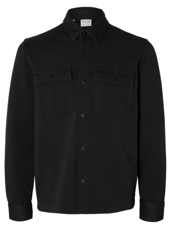 Overtøj | Skjorter>SELECTED KLASSISK OVERSHIRT Black