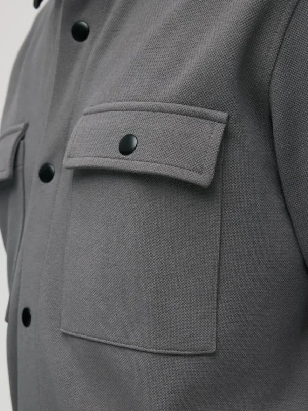 Overtøj | Skjorter>SELECTED KLASSISK OVERSHIRT Grey