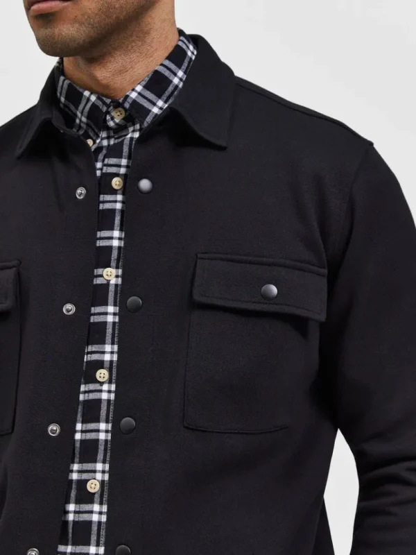 Overtøj | Skjorter>SELECTED KLASSISK OVERSHIRT Black