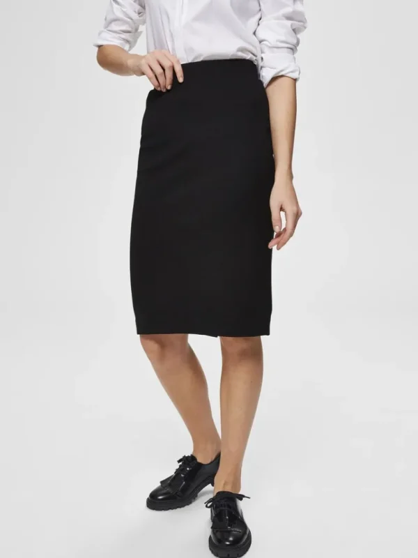 Nederdele>SELECTED KLASSISK PENCIL SKIRT Black