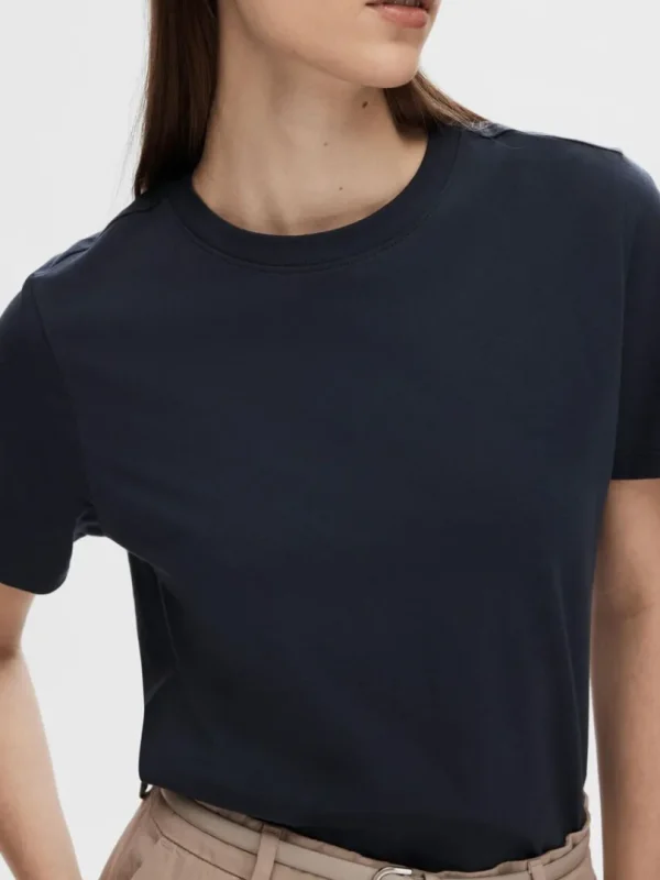 T-shirts>SELECTED KLASSISK T-SHIRT Blue