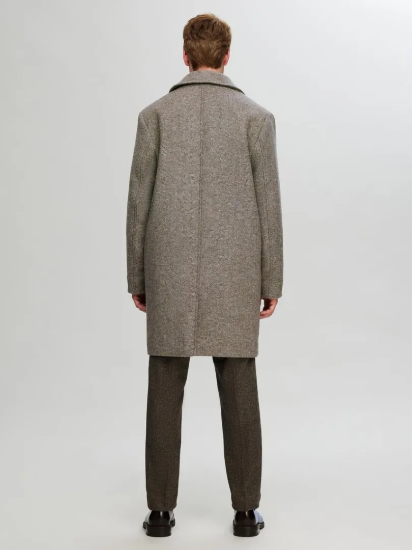 klassisk_uldfrakke_1.webp Overtøj>SELECTED KLASSISK ULDFRAKKE Brown
