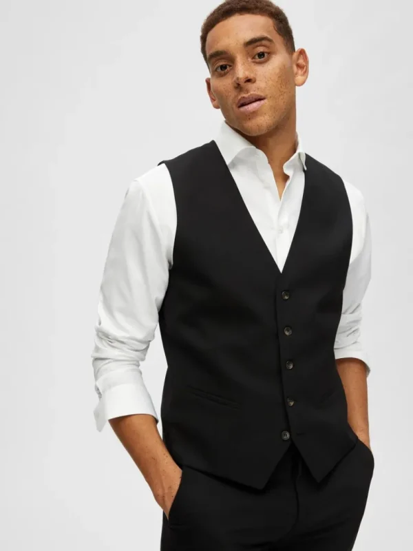 Jakkesæt & Blazers>SELECTED KLASSISK VEST Black