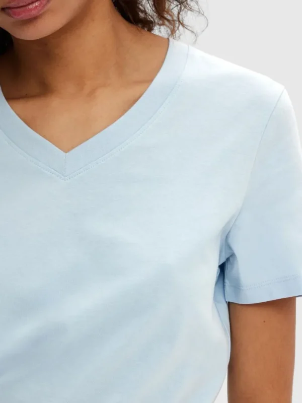 T-shirts>SELECTED KLASSISK V-HALS T-SHIRT Blue