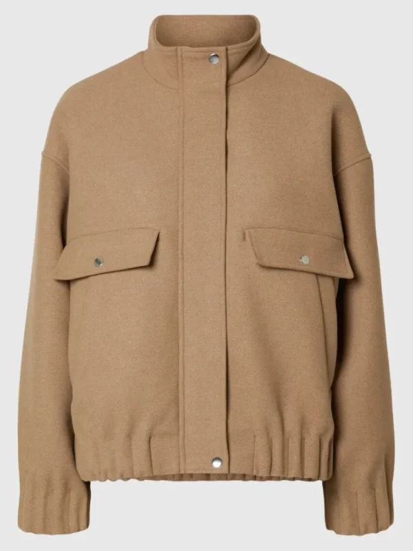 Overtøj>SELECTED KORT BOMBERJAKKE Brown